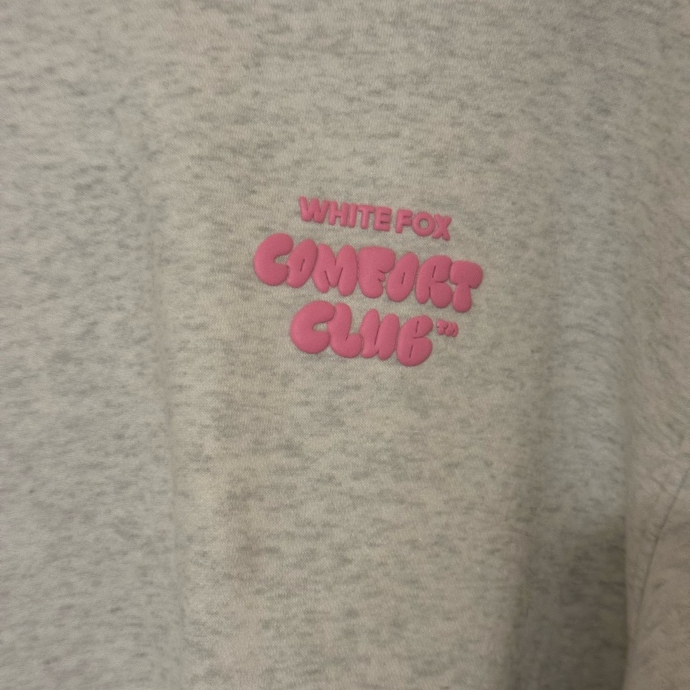 WhiteFox Gray Hoodie with Pink Graphic - Picture 2 of 4